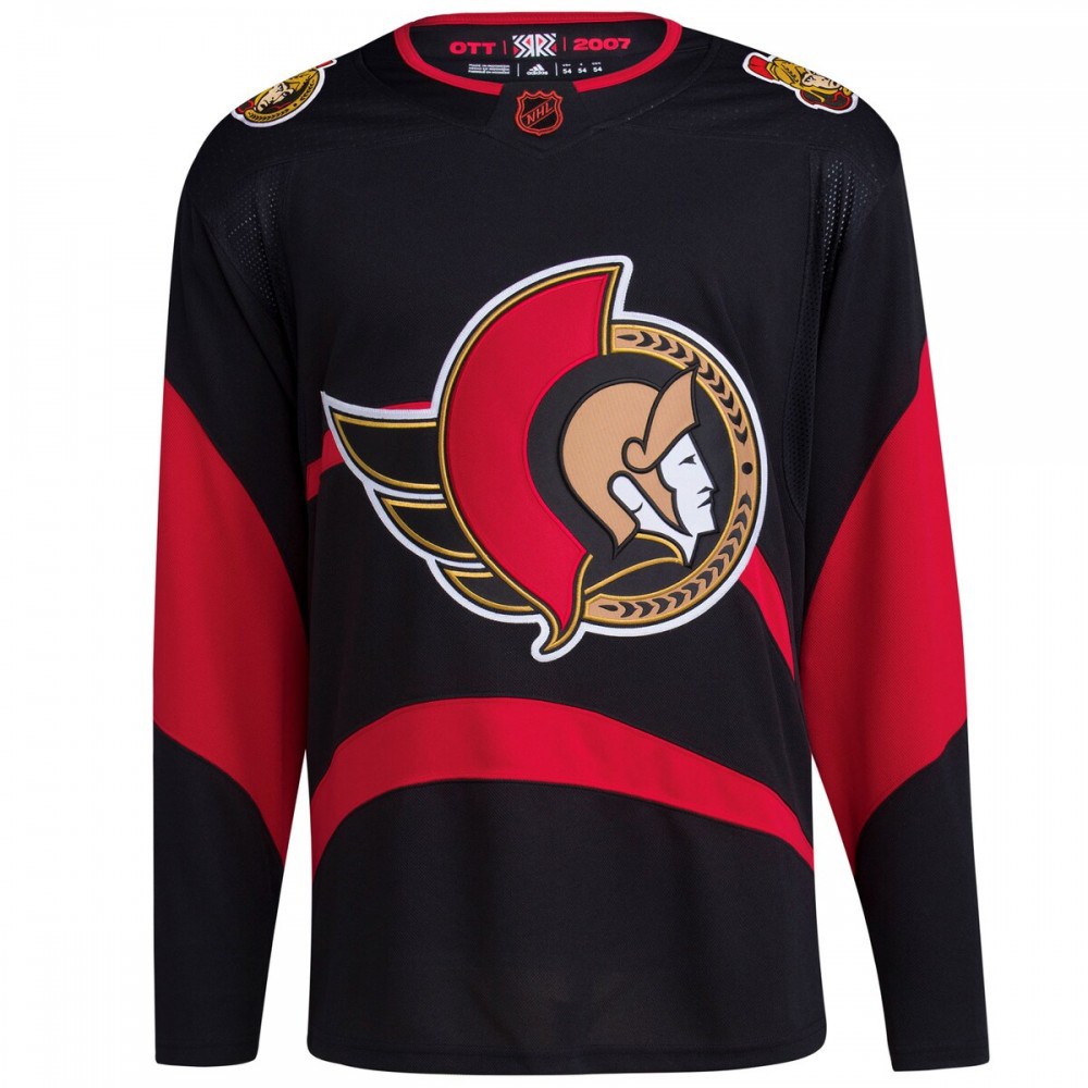 Ottawa Senators adidas Reverse Retro 2.0 Authentic Blank Jersey - Black-Pro Kit Vault | Brand New 26/27 Sports Jerseys